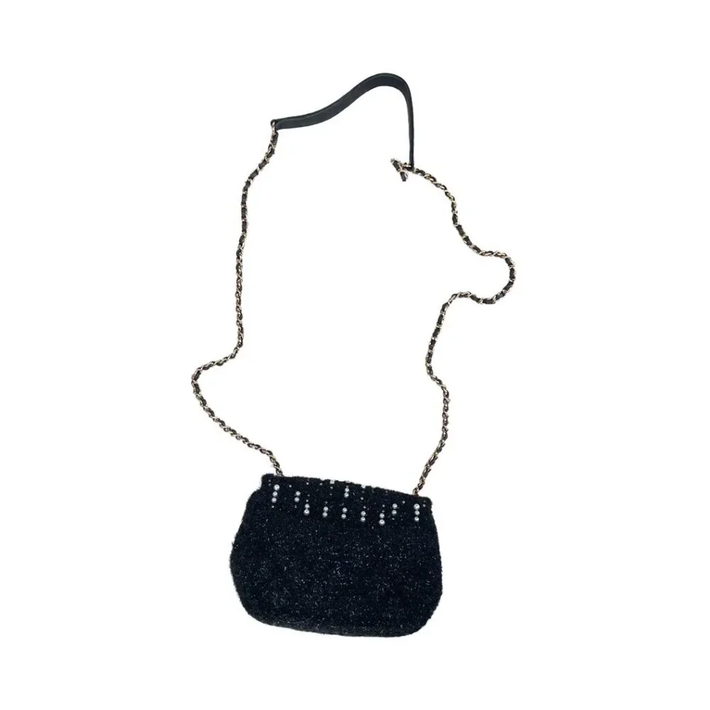 Chanel rare tweed Cosmos pearl mini flap bag - Picture 3 of 10